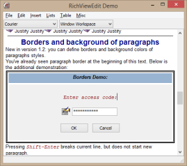 Пример редактора, основанного на компонентах RichView